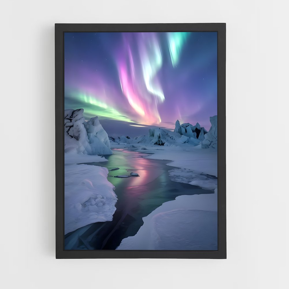 Poster Fascination des aurores boréales – affiche Univers (vue 2)